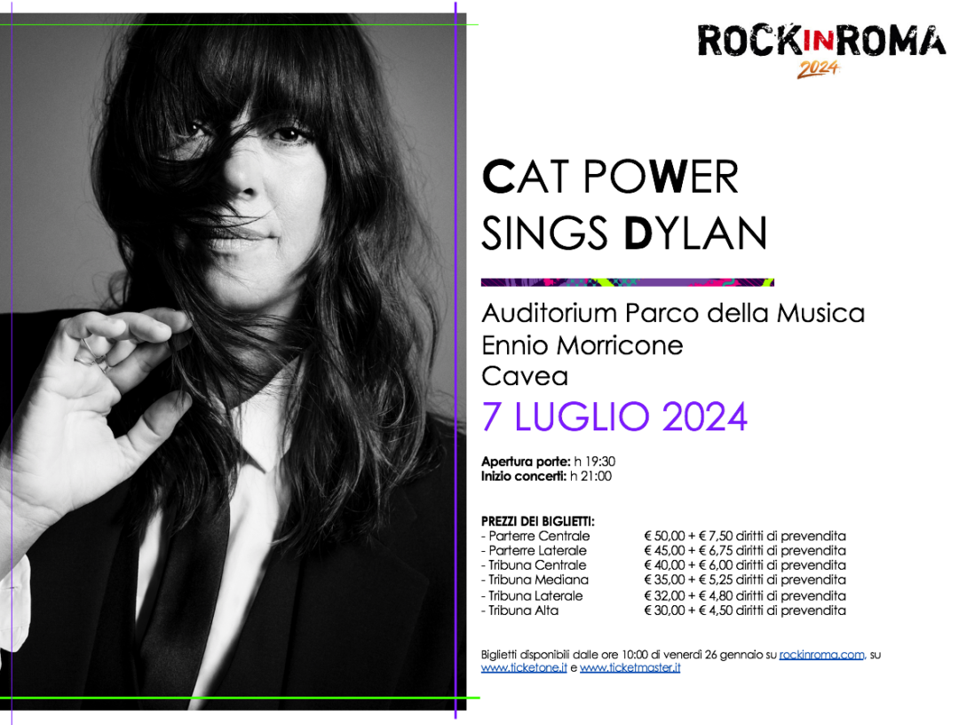 🎸 ROCK IN ROMA 2024: CAT POWER SINGS DYLAN live il 7 luglio 2024 all’Auditorium Parco della Musica Ennio Morricone (Cavea)