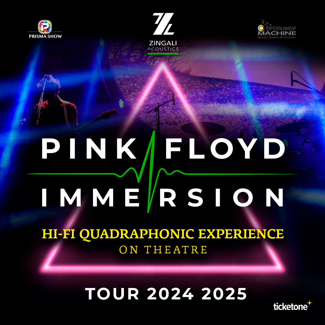 “Pink Floyd Immersion in tour, lo spettacolo epico con l’audio in quadrifonia di Zingali Acoustics”